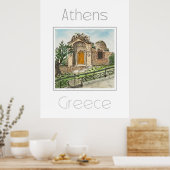 Reiseplakat für Athen - Griechenland Poster (Küche)