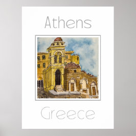 Reiseplakat für Athen - Griechenland Poster