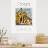 Reiseplakat für Athen - Griechenland Poster (Küche)