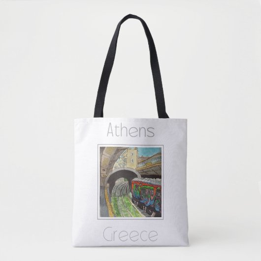 Reiseplakat für Athen - Griechenland Tasche (Vorderseite)