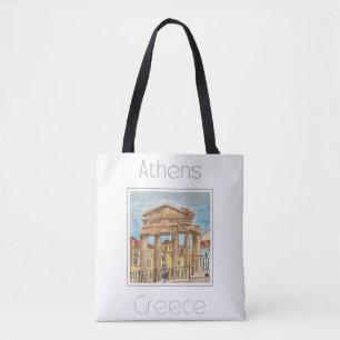 Reiseplakat für Athen - Griechenland Tasche