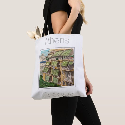 Reiseplakat für Athen - Griechenland Tasche (Von Nahem)