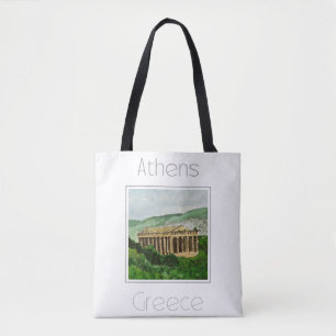 Reiseplakat für Athen - Griechenland Tasche