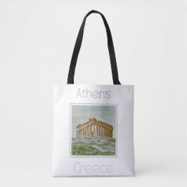 Reiseplakat für Athen - Griechenland Tasche