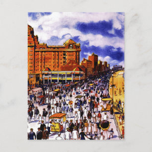 Reiseplakat für Atlantic City Postkarte im Vintage