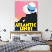 Reiseplakat für Atlantikschlösser Leinwanddruck (Insitu (Schlafzimmer))