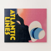 Reiseplakat für Atlantikschlösser Puzzle (Horizontal)