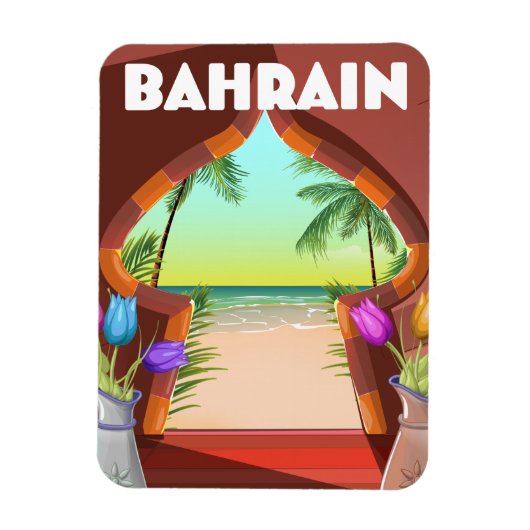 Reiseplakat für Bahrain Palace Magnet (Vertikal)