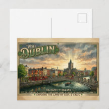 Reiseplakat für das alte Dublin