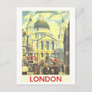Reiseplakat für das alte London England Postkarte