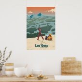 Reiseplakat für das Skigebiet Les Gets Poster (Küche)