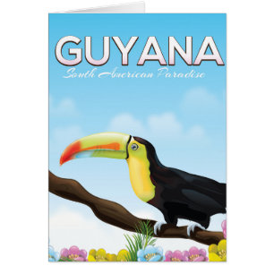 Reiseplakat für das südamerikanische Paradies Guya