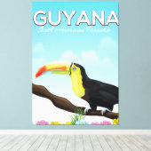 Reiseplakat für das südamerikanische Paradies Guya Leinwanddruck (Insitu (Holzboden))
