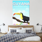 Reiseplakat für das südamerikanische Paradies Guya Leinwanddruck (Insitu (Schlafzimmer))