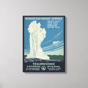Reiseplakat für den Yellowstone Nationalpark Leinwanddruck