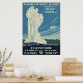 Reiseplakat für den Yellowstone Nationalpark Poster (Küche)