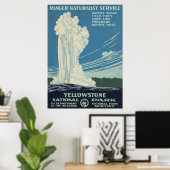 Reiseplakat für den Yellowstone Nationalpark Poster (Heimbüro)