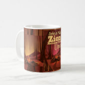 Reiseplakat für den Zion National Park Kaffeetasse (Vorderseite Links)