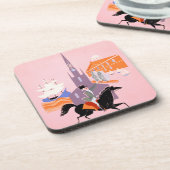 Reiseplakat für deutsche Fluggesellschaften nach B Getränkeuntersetzer (Linke Seite)