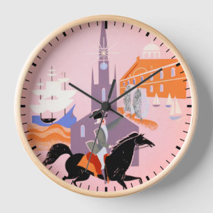 Reiseplakat für deutsche Fluggesellschaften nach B Uhr