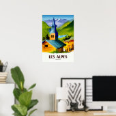 Reiseplakat für die Alpen Poster (Heimbüro)
