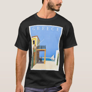 Reiseplakat für die griechische Insel Hydra 1956 T-Shirt