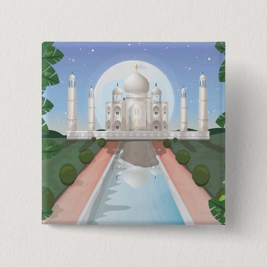 Reiseplakat für die indische Welt Button (Vorderseite)