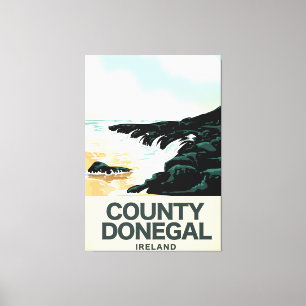 Reiseplakat für die Küste von County Donegal Leinwanddruck