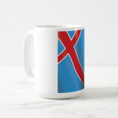 Reiseplakat für die norwegische Flagge Kaffeetasse (Vorderseite Links)