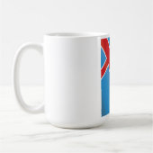 Reiseplakat für die norwegische Flagge Kaffeetasse (Links)
