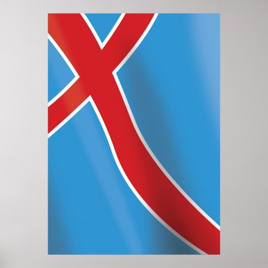 Reiseplakat für die norwegische Flagge Poster (Vorne)