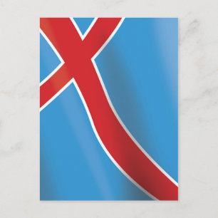 Reiseplakat für die norwegische Flagge Postkarte