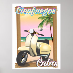 Reiseplakat für die Stadt Cienfuegos, Kuba Poster