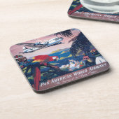 Reiseplakat für die Überfahrt über die Karibik Getränkeuntersetzer (Linke Seite)