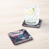 Reiseplakat für die Überfahrt über die Karibik Getränkeuntersetzer (Rechte Seite)