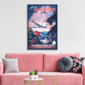 Reiseplakat für die Überfahrt über die Karibik Leinwanddruck (Insitu (Wohnzimmer))