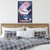 Reiseplakat für die Überfahrt über die Karibik Leinwanddruck (Insitu (Schlafzimmer))