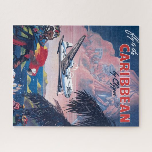 Reiseplakat für die Überfahrt über die Karibik Puzzle (Horizontal)