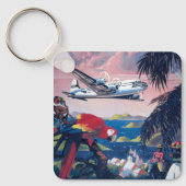 Reiseplakat für die Überfahrt über die Karibik Schlüsselanhänger (Vorderseite)