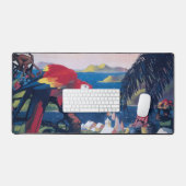 Reiseplakat für die Überfahrt über die Karibik Schreibtischunterlage (Tastatur & Maus)