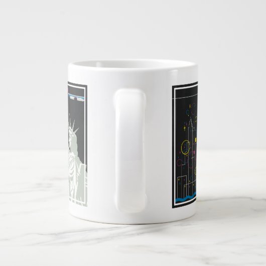 Reiseplakat für Flüge mit Northwest Airlines Jumbo-Tasse (Rückseite)