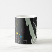 Reiseplakat für Flüge mit Northwest Airlines Kaffeetasse (Mittel)