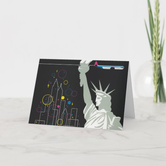 Reiseplakat für Flüge mit Northwest Airlines Karte (Vorderseite)