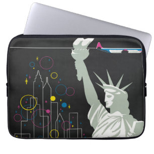 Reiseplakat für Flüge mit Northwest Airlines Laptopschutzhülle