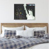 Reiseplakat für Flüge mit Northwest Airlines Leinwanddruck (Insitu (Schlafzimmer))