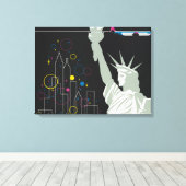 Reiseplakat für Flüge mit Northwest Airlines Leinwanddruck (Insitu (Holzboden))