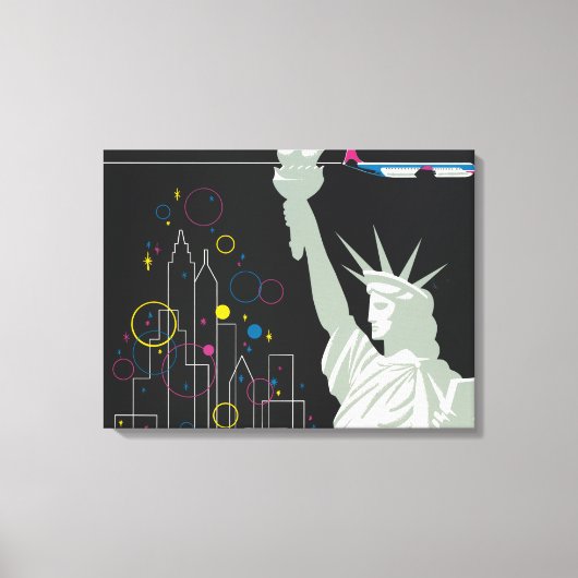 Reiseplakat für Flüge mit Northwest Airlines Leinwanddruck (Vorderseite)