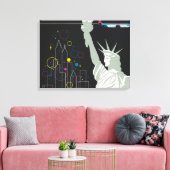 Reiseplakat für Flüge mit Northwest Airlines Leinwanddruck (Insitu (Wohnzimmer))