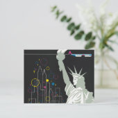 Reiseplakat für Flüge mit Northwest Airlines Postkarte (Stehend Vorderseite)