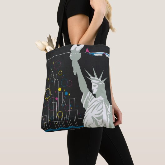 Reiseplakat für Flüge mit Northwest Airlines Tasche (Von Nahem)